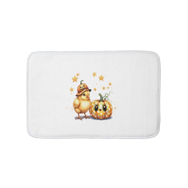 Tapis De Bain Joli Citrouille de poussette Halloween (Devant)