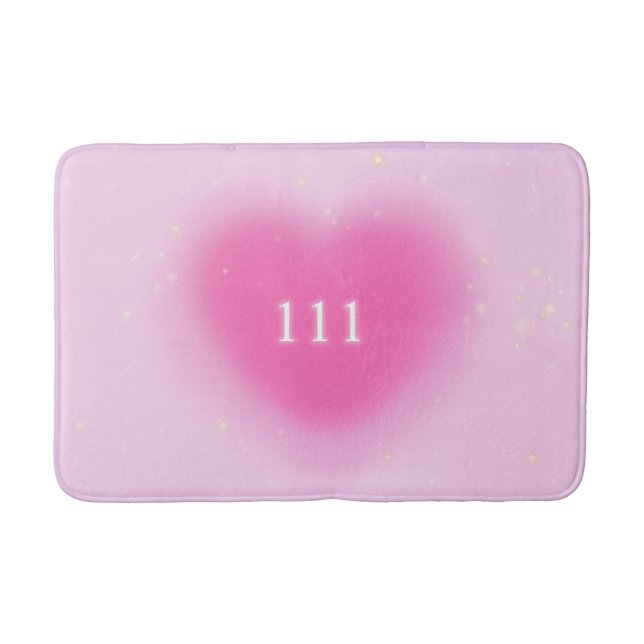 Tapis De Bain Joli Coeur rose Angel esthétique Numéro 111 (Devant)