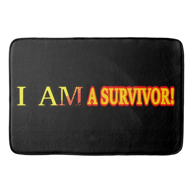 Tapis De Bain Joli dessin "SURVIVOR". Commandez dès maintenant  (Devant)
