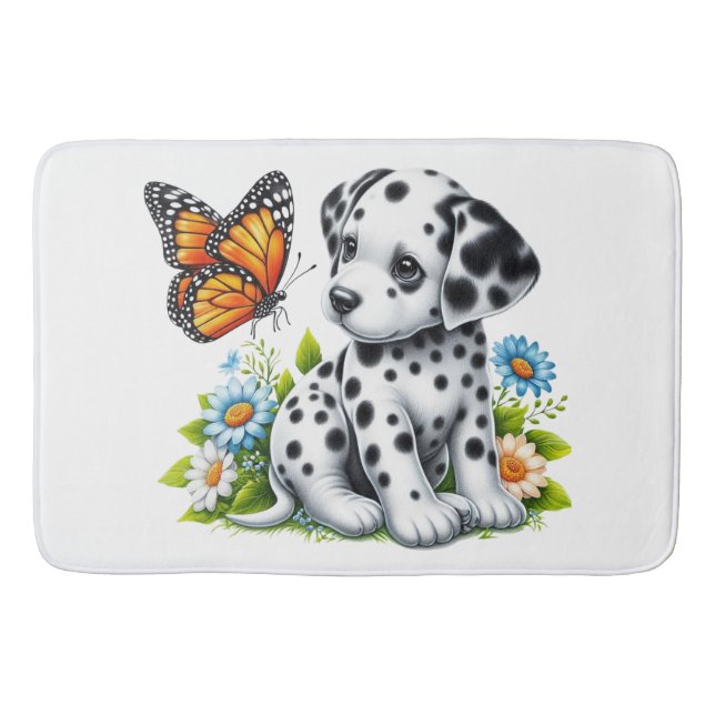 Tapis De Bain Joli(e) ami(e) dalmate/papillon (Devant)