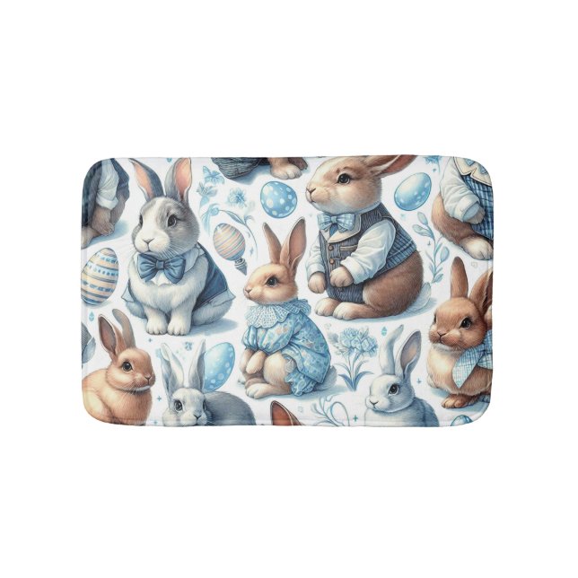 Tapis De Bain Joli lapin Vintage sans couture (Devant)