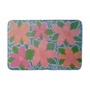 Tapis De Bain Joli Motif à fleurs tropicales