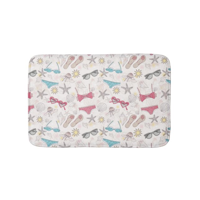 Tapis De Bain Joli Motif Abstrait d'été (Devant)