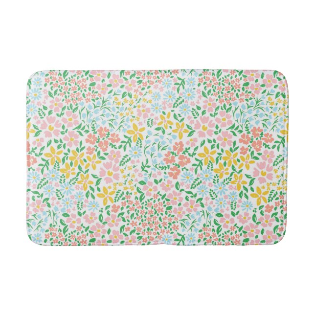 Tapis De Bain Joli Motif coloré Pastel Garden Flower (Devant)