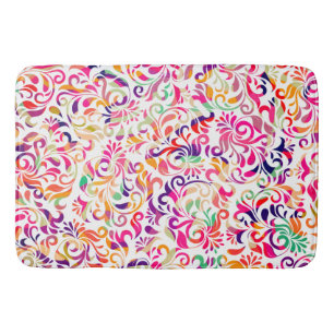 Tapis De Bain Joli motif de fleurs colorées classiques