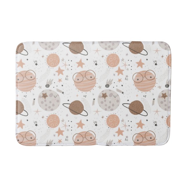 Tapis De Bain Joli Motif Doodle Planet (Devant)