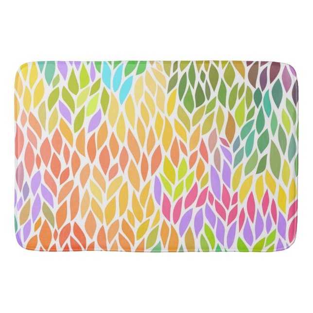 Tapis De Bain Joli motif feuille coloré (Devant)