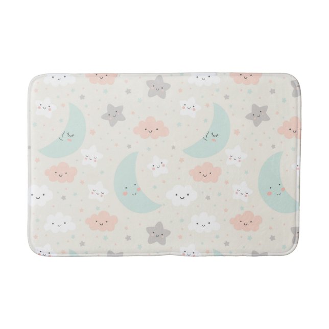 Tapis De Bain Joli Motif Pastel Sky souriant (Devant)