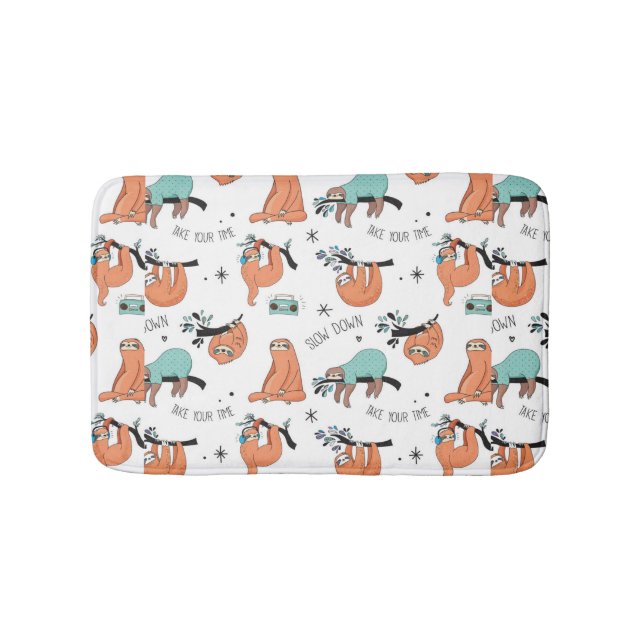 Tapis De Bain Joli Motif Sloth (Devant)