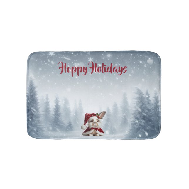 Tapis De Bain Joli Noël de lapin (Devant)