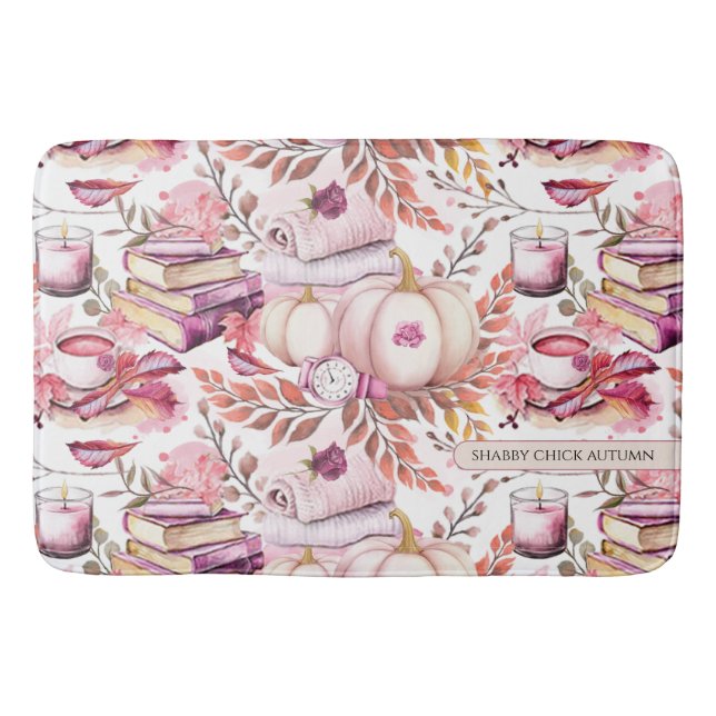 Tapis De Bain Joli Shabby Chick Motif d'automne (Devant)