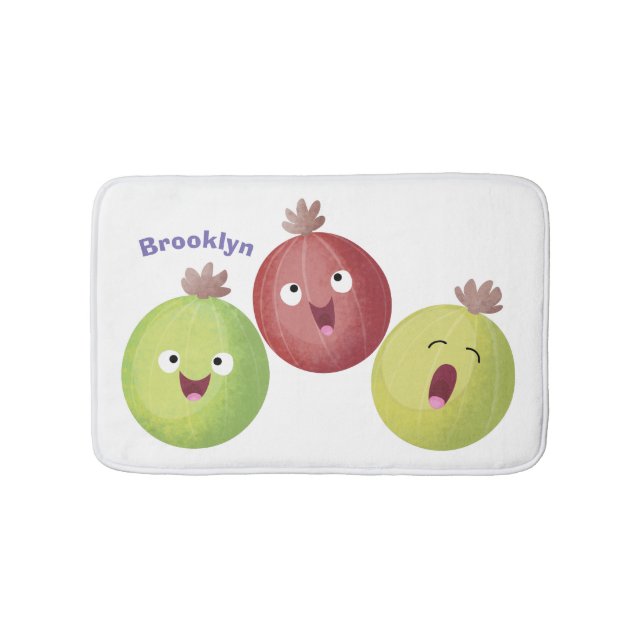 Tapis De Bain Joli trio gooseberry chantant dessin animé (Devant)