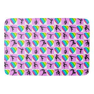 TAPIS DE BAIN JOLIE COEURS GYMNASTIQUE BATHMAT