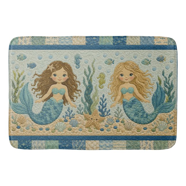 Tapis De Bain Jolie courtepoint de sirène (Devant)