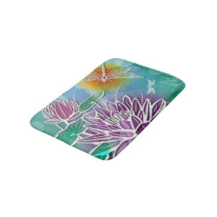 Tapis De Bain Jolie dragon Voler Jolies Couleurs Été Moderne Flo
