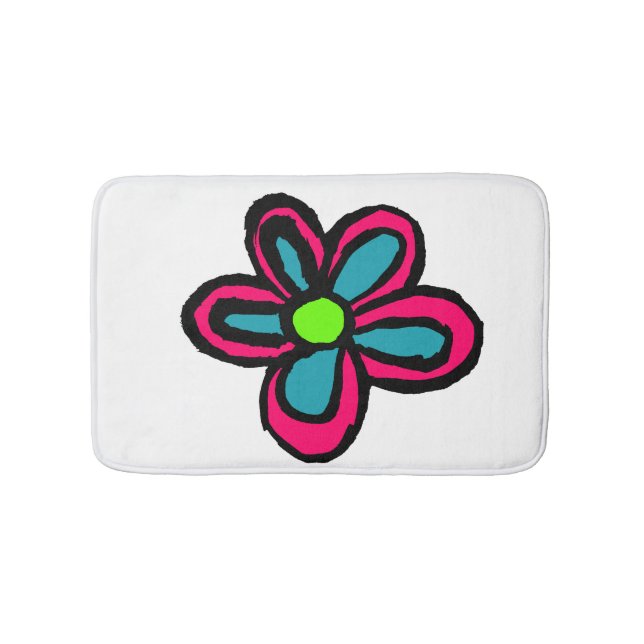 Tapis De Bain Jolie Fleur Rose (Devant)