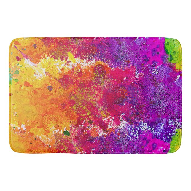Tapis De Bain Jolie peinture abstraite colorée (Devant)