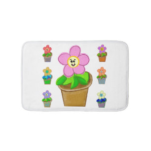 Tapis De Bain Jolie Rosy Posy Fleurs Posées Mat Bain