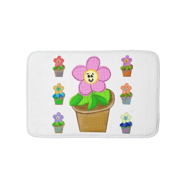 Tapis De Bain Jolie Rosy Posy Fleurs Posées Mat Bain (Devant)