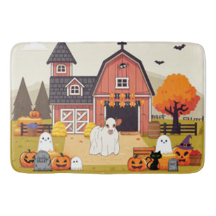 Tapis De Bain Jolie vache de Halloween et ferme