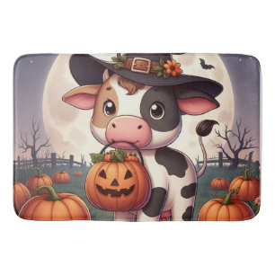Tapis De Bain Jolie vache sorcière Halloween