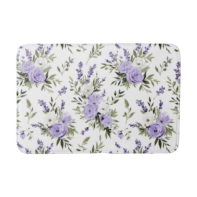 Tapis De Bain Jolies Fleurs de Lavande  (Devant)