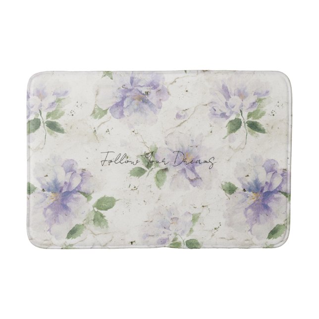 Tapis De Bain Jolies fleurs de lavande violette (Devant)