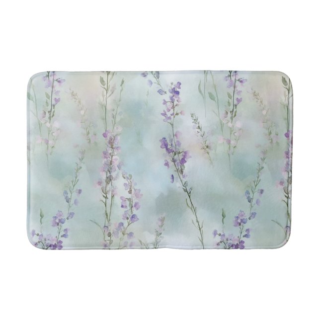 Tapis De Bain Jolies Fleurs Violettes (Devant)