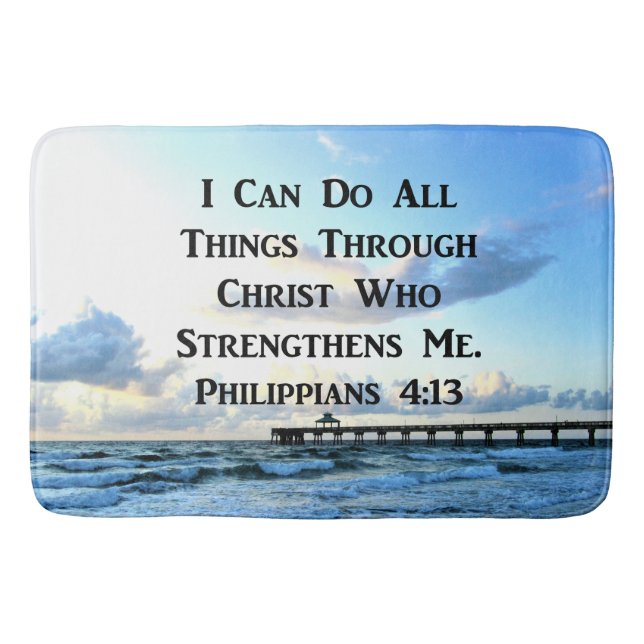 TAPIS DE BAIN JOLIMENT PHILIPPIENS 4:13 BIBLE VERSE (Devant)