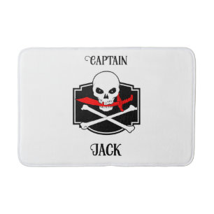 Tapis De Bain Jolly roger personnalisé (Cutlass)