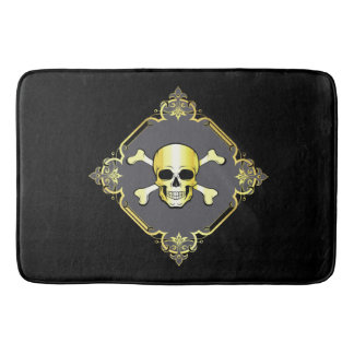 Tapis De Bain Jolly roger/pirate/or/noir