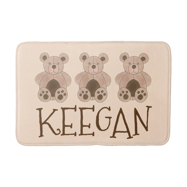 Tapis De Bain Jouet Brown peluche Ours en peluche fourré (Devant)