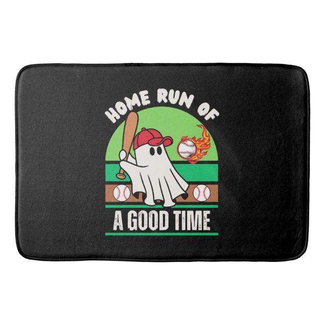 Tapis De Bain Joueur de baseball fantôme Halloween (Devant)