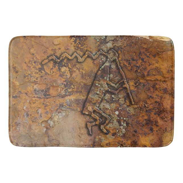 Tapis De Bain Joueur de flute Petroglyph (Devant)
