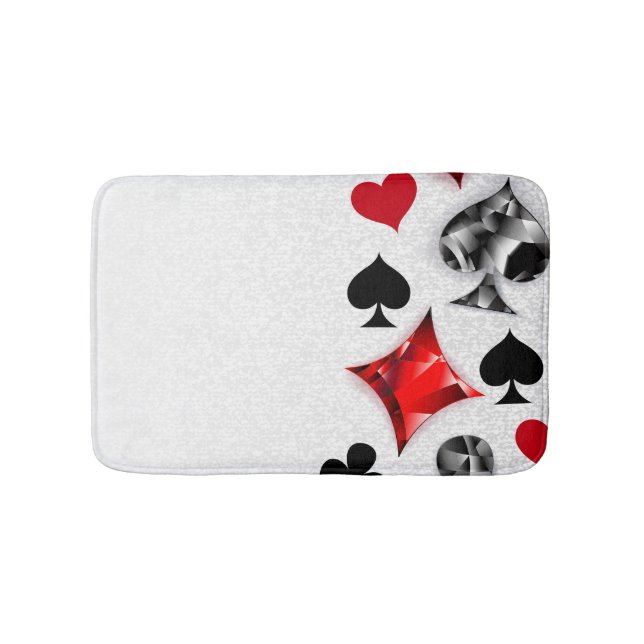 Tapis De Bain Joueur de poker Joueur de cartes de jouer costumes (Devant)