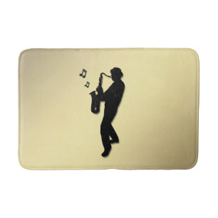 Tapis De Bain Joueur de saxophone