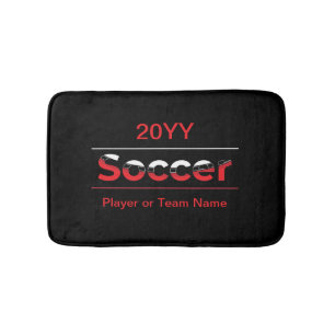 Tapis De Bain Joueur de soccer - Arc géométrique minimaliste Art