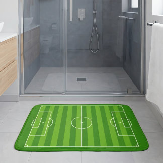 Tapis De Bain Joueur de soccer ou entraîneur de football terrain