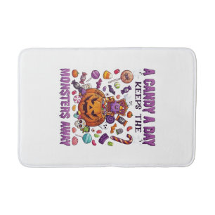 Tapis De Bain Jour de Bonbons Éloigne les Monstres Halloween Cit