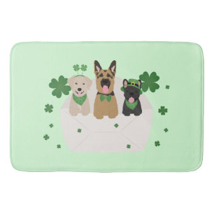 Tapis De Bain Jour de la Saint Patrick Dog Mail