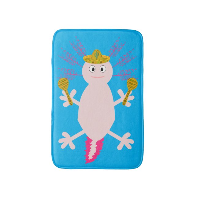 Tapis De Bain Jour de l'Axolotl mexicain mort (Devant (Vertical))