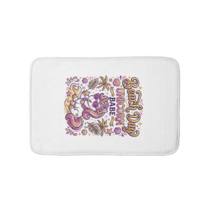 Tapis De Bain Jour de plage licorne bébé licorne stylée Zazzle c