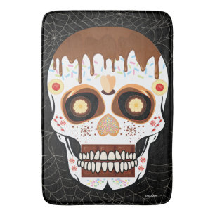 Tapis De Bain Jour du crâne de sucre du bain mort ou de la viand