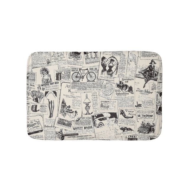 Tapis De Bain Journal vintage (Devant)