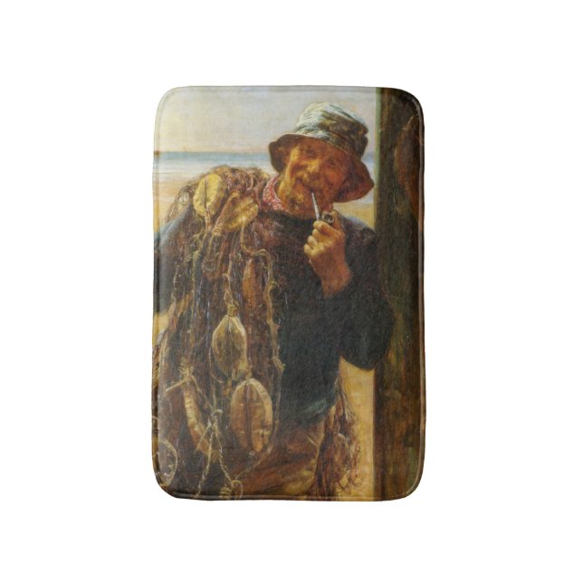 Tapis De Bain Jovial Fisherman (par Frederick Morgan) (Devant (Vertical))