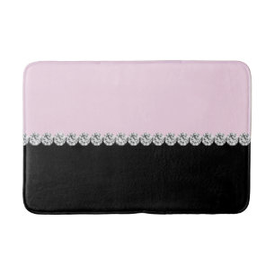 Tapis De Bain Joyau rose et noir