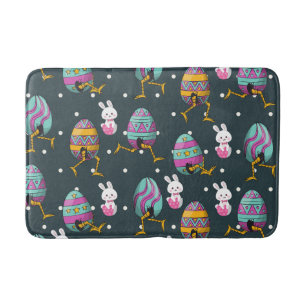 Tapis De Bain Joyeuse journée de Pâques - Drôle Lapin Souhaite M