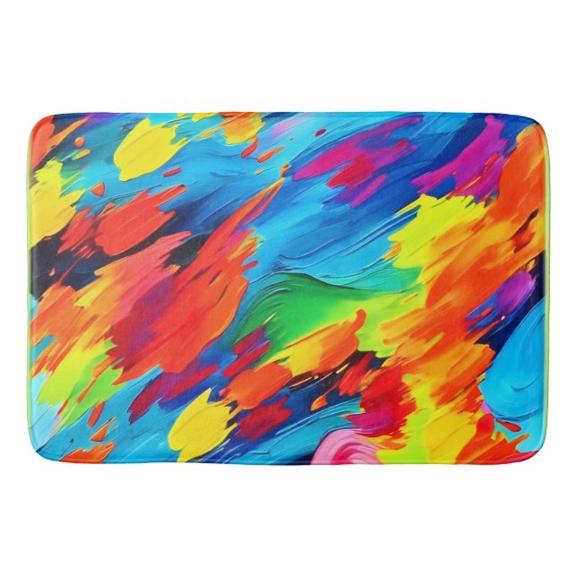 Tapis De Bain Joyeuse peinture couleur explosion (Devant)