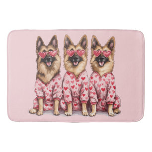Tapis De Bain Joyeuse Saint-Valentin Chiens Berger Allemand