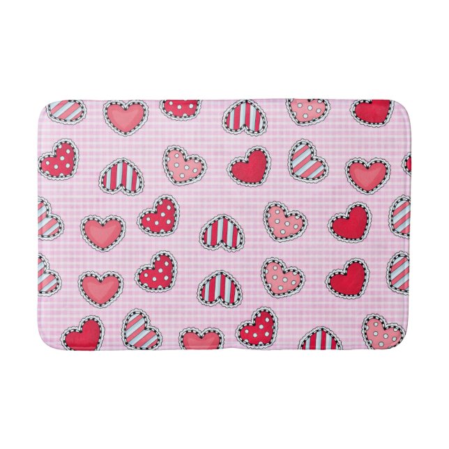 Tapis De Bain Joyeuse Saint-Valentin Romantique Cadeau Cœur Roug (Devant)